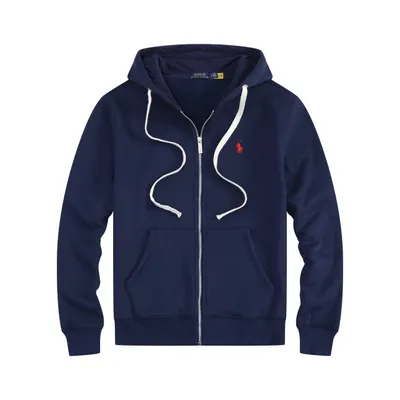Zip-up embroidered hoodie and sweatpants set